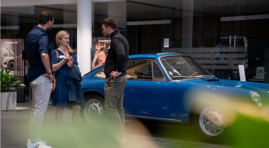 Porsche Guests Blue Car